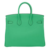 Hermes25cm Birkin Vert Comics Togo Leather Palladium Hardware