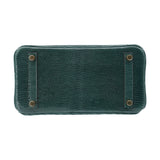 Hermes25cm Birkin Vert Cypress Lizard Gold Hardware