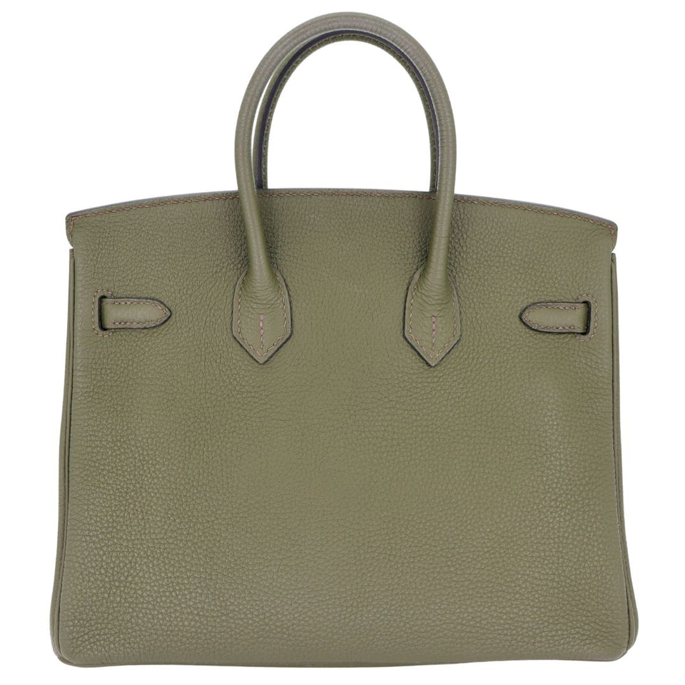 Hermes25cm Birkin Vert Olive Togo Leather Gold Hardware