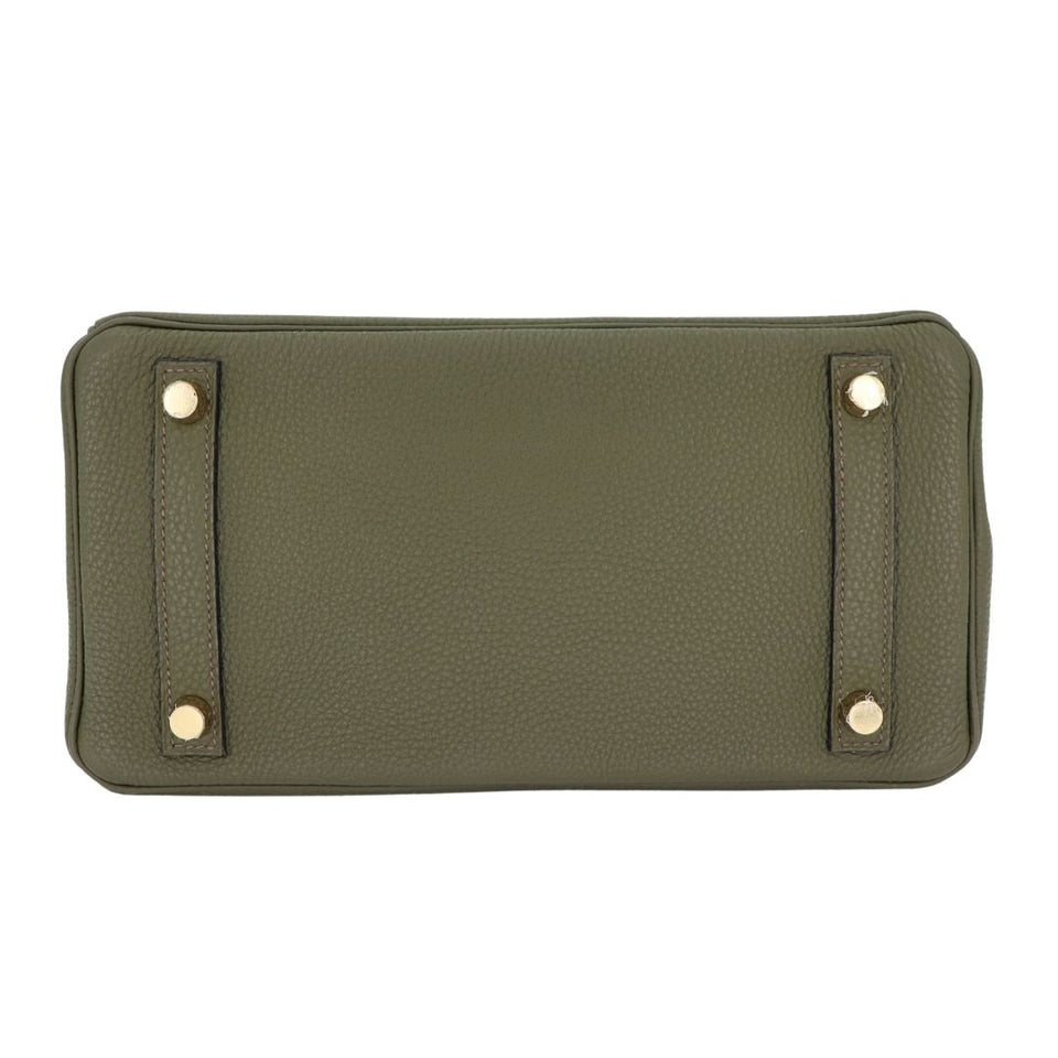 Hermes25cm Birkin Vert Olive Togo Leather Gold Hardware