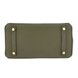 Hermes25cm Birkin Vert Olive Togo Leather Gold Hardware