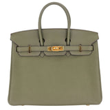 Hermes25cm Birkin Vert Olive Togo Leather Gold Hardware