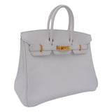 Hermes25cm Birkin White Epsom Leather Gold Hardware