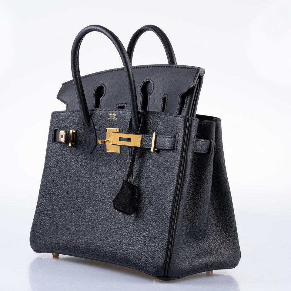 Hermes3 En 1 Birkin 30 Black Togo, Swift and Toile with Gold Hardware