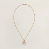 Hermes AMULETTES 18K ROSE GOLD DIAMONDS Birkin PENDANT NECKLACE