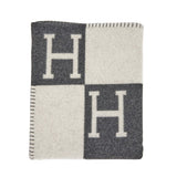 Hermes AVALON WOOL CASHMERE SIGNATURE CLASSIC THROW BLANKET