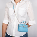 Hermes Birkin 15 Micro Celeste Epsom Palladium Hardware