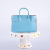Hermes Birkin 15 Micro Celeste Epsom Palladium Hardware