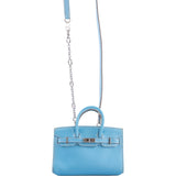 Hermes Birkin 15 Micro Celeste Epsom Palladium Hardware