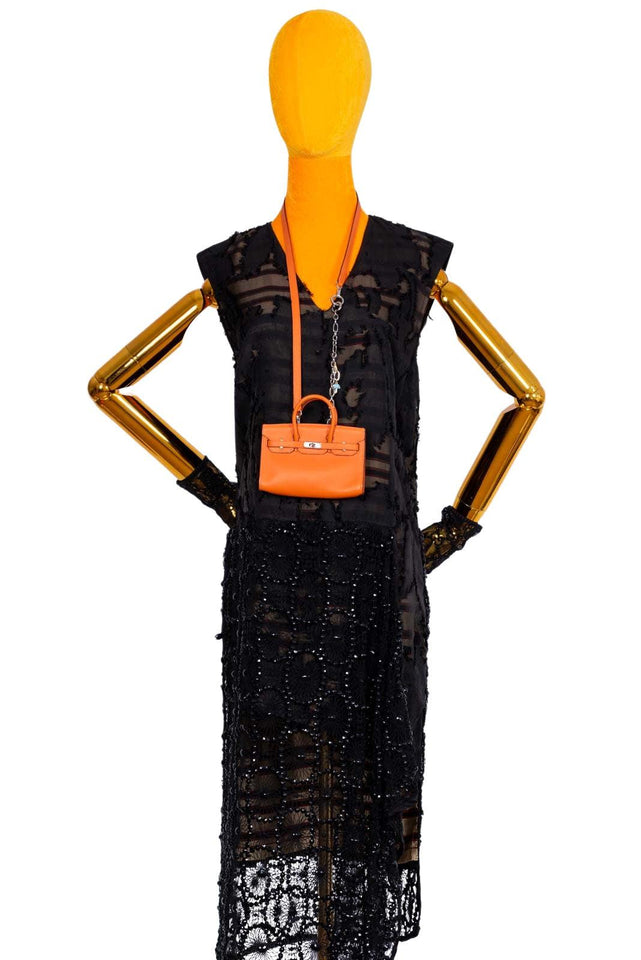 Hermes Birkin 15 Micro Orange Swift with Palladium Hardware
