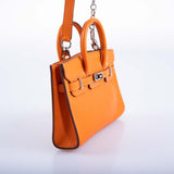 Hermes Birkin 15 Micro Orange Swift with Palladium Hardware