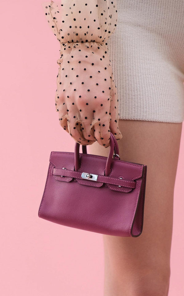 Hermes Birkin 15 Micro Tosca Swift with Palladium Hardware