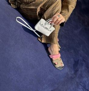 Hermes Birkin 15 Micro White Swift with Palladium Hardware