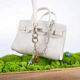 Hermes Birkin 15 Micro White Swift with Palladium Hardware