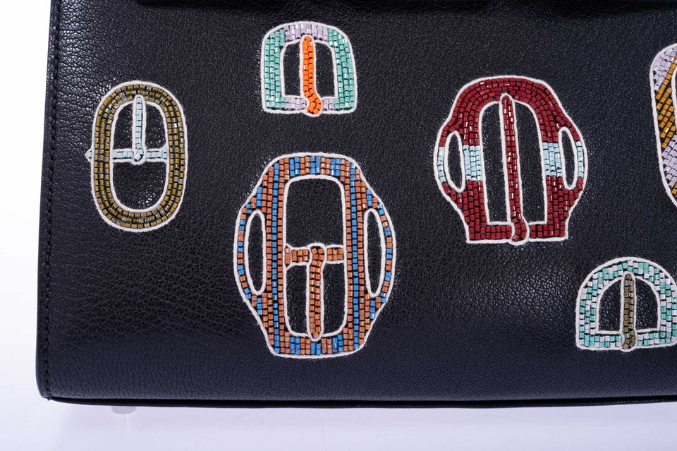 Hermes Birkin 20 Sellier Bouclerie Moderne Black Chèvre Palladium Hardware