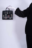 Hermes Birkin 20 Sellier Bouclerie Moderne Black Chèvre Palladium Hardware