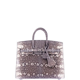 Hermes Birkin 20 Sellier Ombré Varanus Salvator Lizard Palladium Hardware