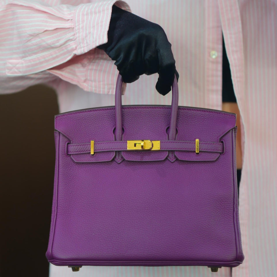 Hermes Birkin 25 Anemone Togo with Gold Hardware