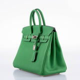 Hermes Birkin 25 Bambou (Bamboo) Green Togo with Palladium Hardware