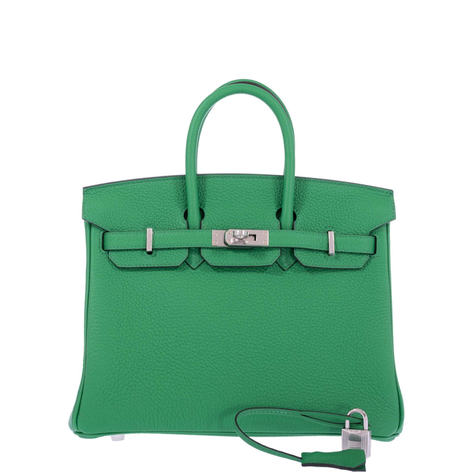 Hermes Birkin 25 Bambou Togo Palladium Hardware
