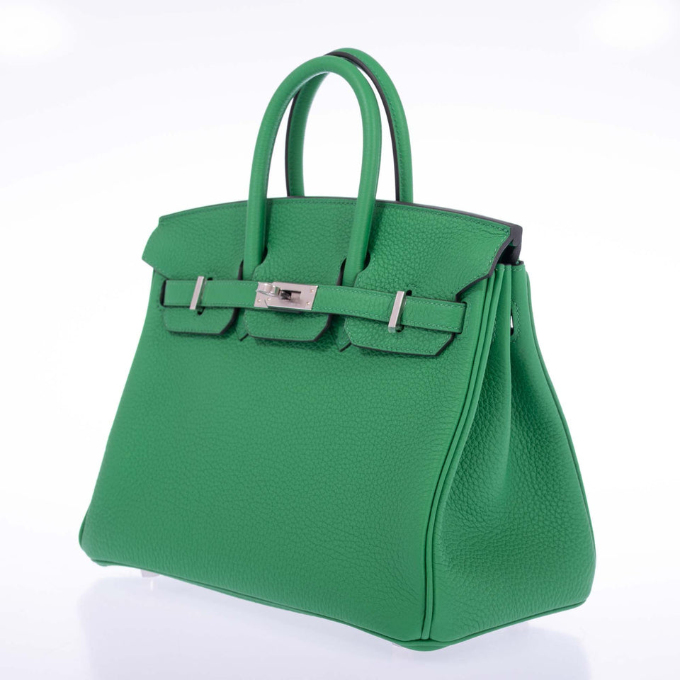 Hermes Birkin 25 Bambou Togo Palladium Hardware