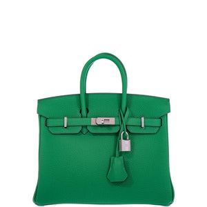 Hermes Birkin 25 Bambou Togo Palladium Hardware