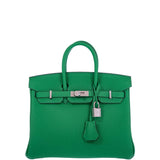 Hermes Birkin 25 Bambou Togo Palladium Hardware