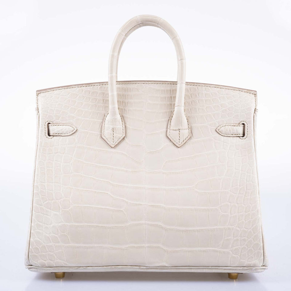Hermes Birkin 25 Beton Matte Alligator Gold Hardware
