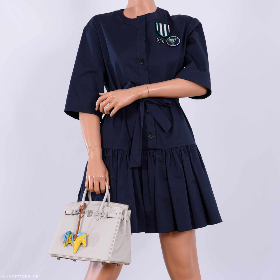 Hermes Birkin 25 Beton Togo Palladium Hardware - 2019, D