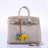 Hermes Birkin 25 Beton Togo Palladium Hardware - 2019, D