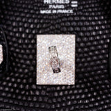 Hermes Birkin 25 Black Salvator Lizard With Jacob & Co. White Gold & Diamond Hardware