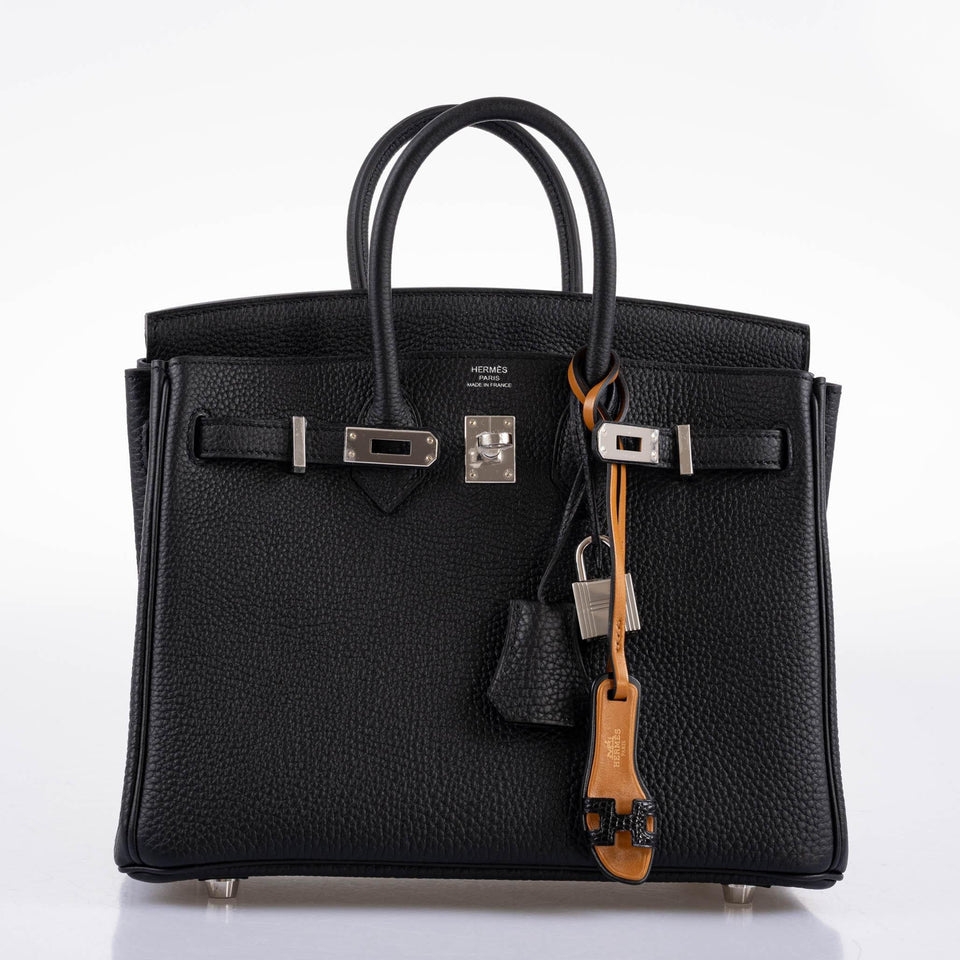 Hermes Birkin 25 Black Togo Palladium Hardware