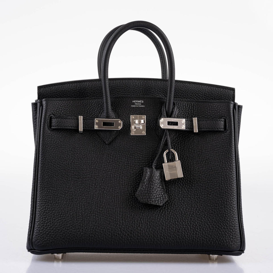 Hermes Birkin 25 Black Togo Palladium Hardware