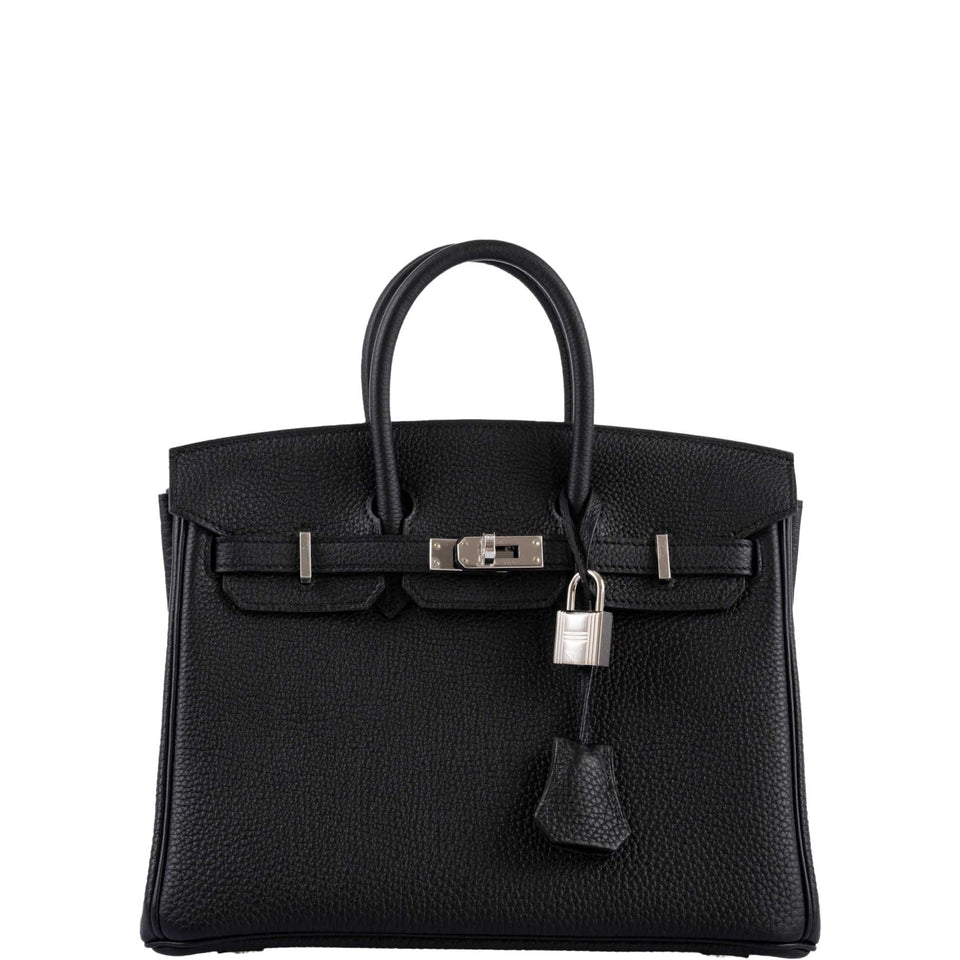 Hermes Birkin 25 Black Togo Palladium Hardware