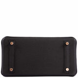 Hermes Birkin 25 Black Togo Rose Gold Hardware