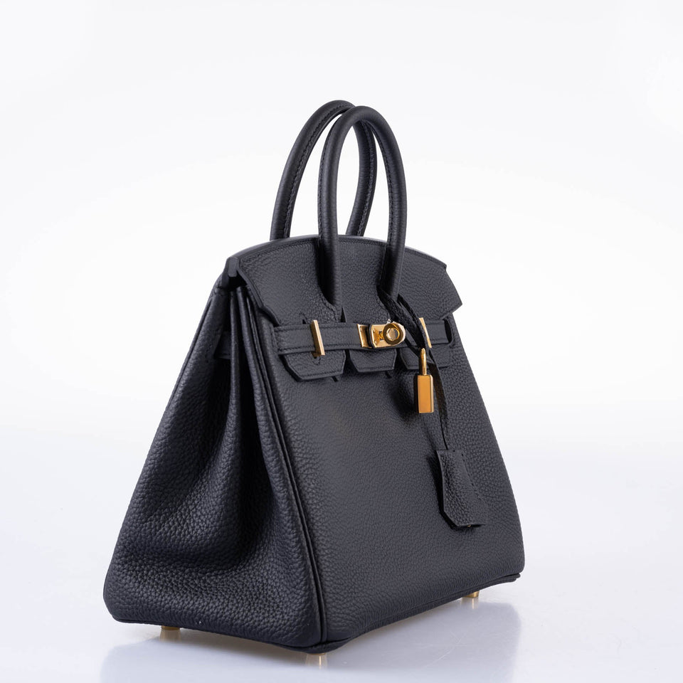 Hermes Birkin 25 Black Togo with Gold Hardware