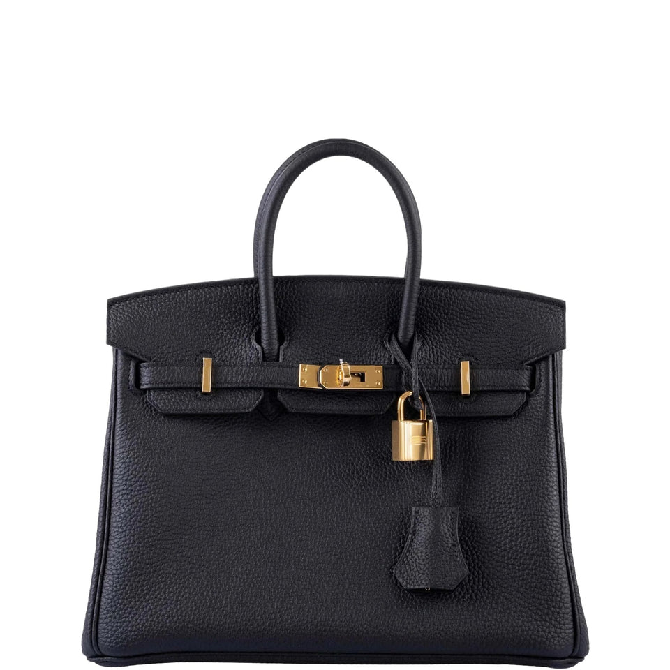 Hermes Birkin 25 Black Togo with Gold Hardware