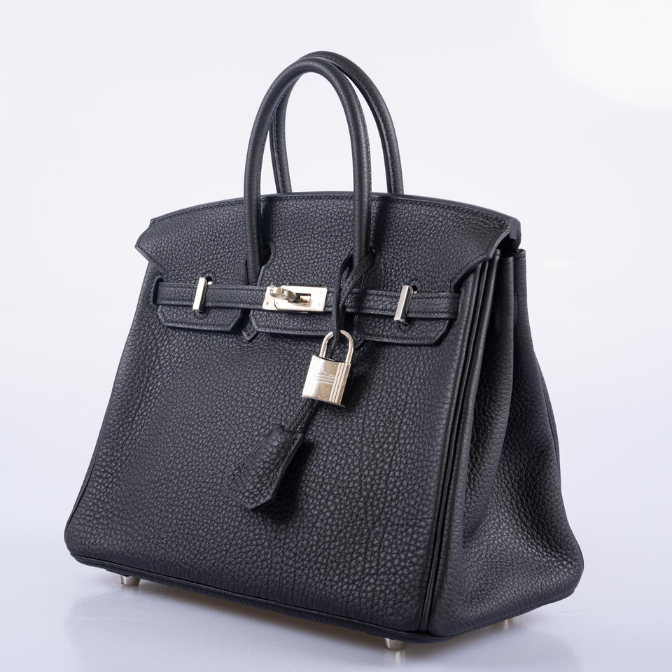 Hermes Birkin 25 Black Togo with Palladium Hardware