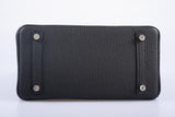 Hermes Birkin 25 Black Togo with Palladium Hardware