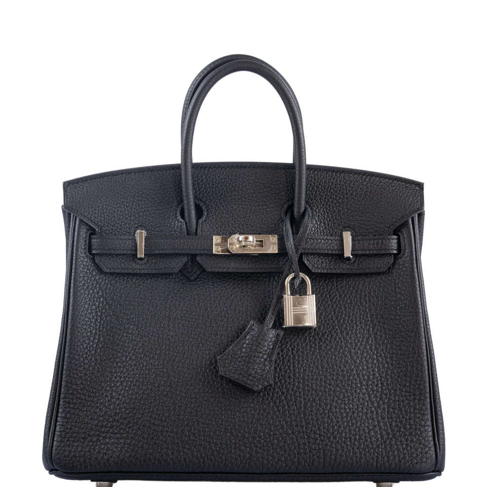 Hermes Birkin 25 Black Togo with Palladium Hardware