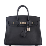 Hermes Birkin 25 Black Togo with Palladium Hardware