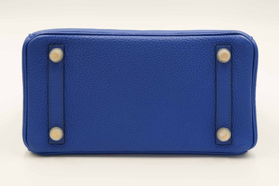 Hermes Birkin 25 Bleu Royal Clemence Gold Hardware