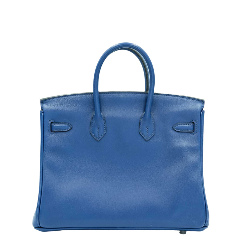 Hermes Birkin 25 Bleu Saphir Swift Palladium Hardware