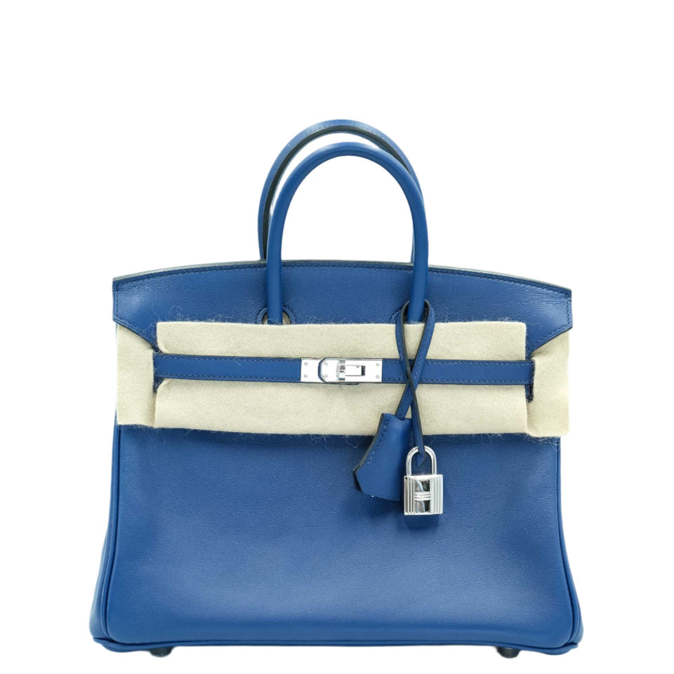 Hermes Birkin 25 Bleu Saphir Swift Palladium Hardware