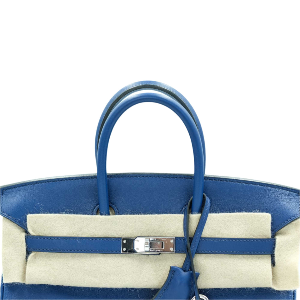 Hermes Birkin 25 Bleu Saphir Swift Palladium Hardware