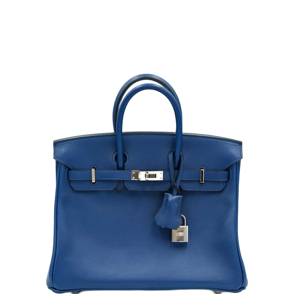 Hermes Birkin 25 Bleu Saphir Swift Palladium Hardware