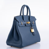 Hermes Birkin 25 Bleu de Prusse Togo Gold Hardware