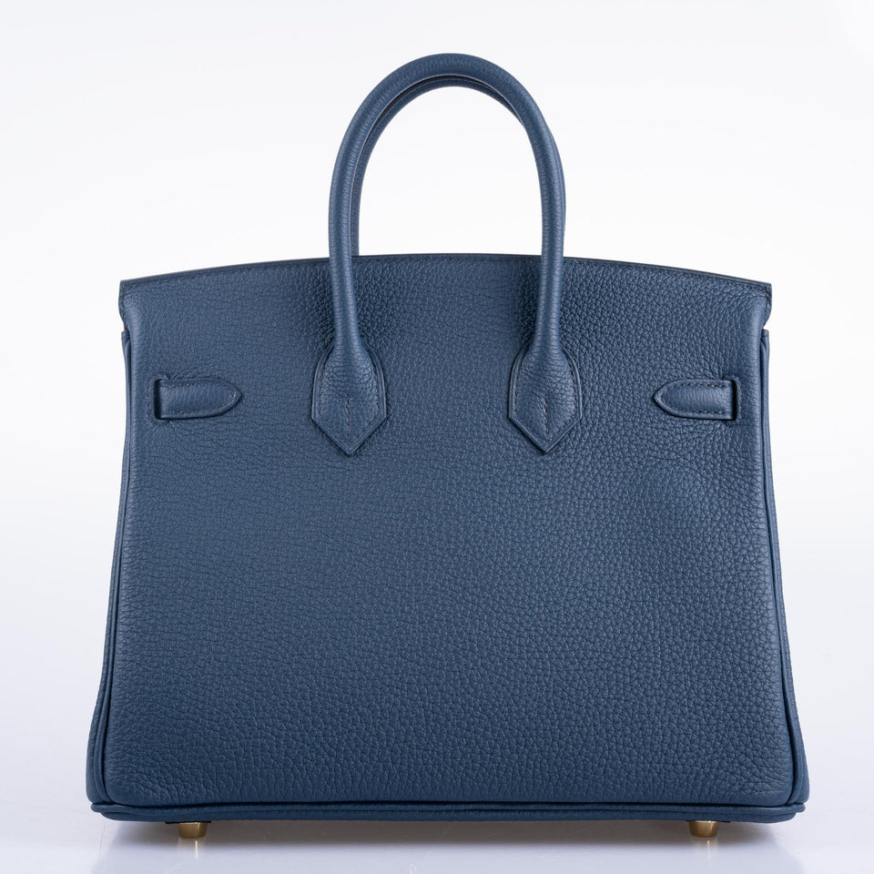 Hermes Birkin 25 Bleu de Prusse Togo Gold Hardware