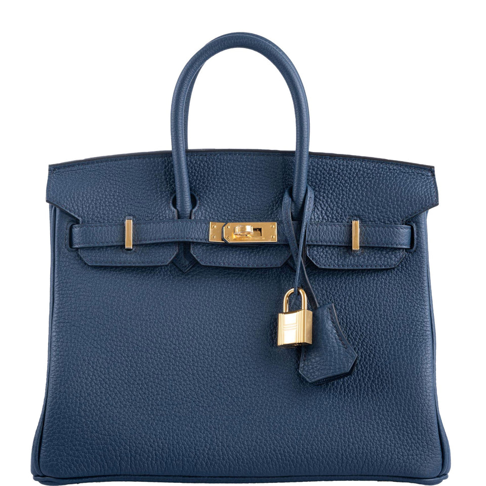 Hermes Birkin 25 Bleu de Prusse Togo Gold Hardware