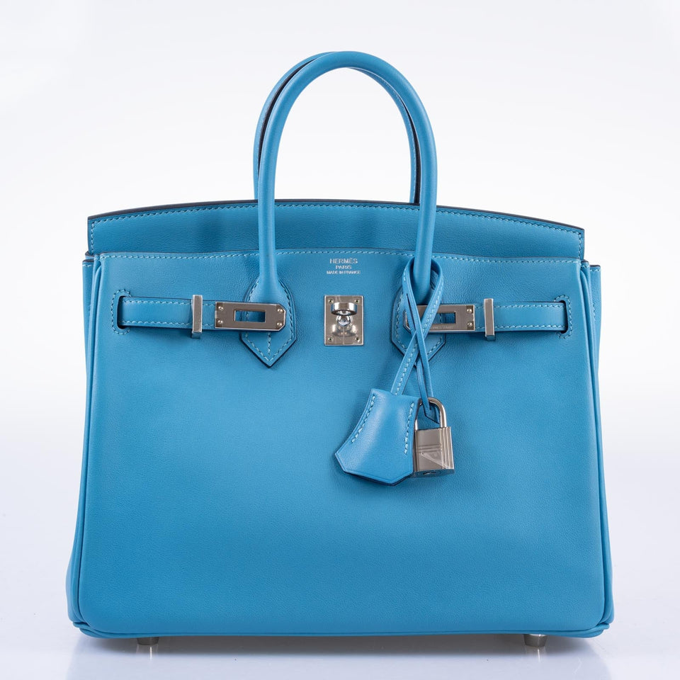 Hermes Birkin 25 Bleu du Nord Swift Palladium Hardware